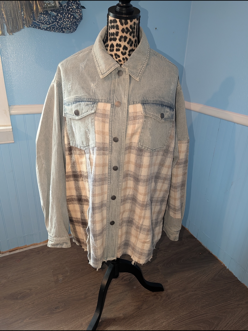Blue Velvet Sample Piece- Shacket